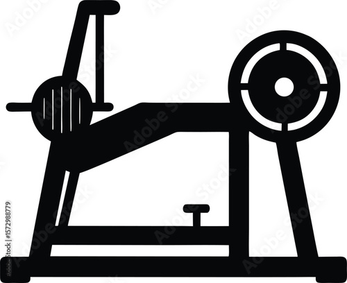 Hip Thrust Machine Silhouette Vector Art Illustration