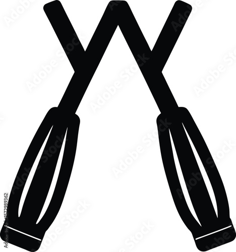 Resistance Bands Silhouette Vector Art Illustration