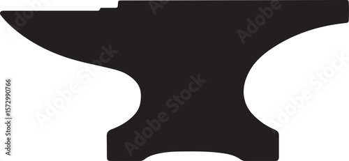 Traditional Anvil Silhouette for Metalworking and Craftsmanship Theme