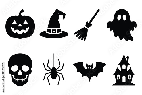 Halloween Icons Collection pumpkin ghost