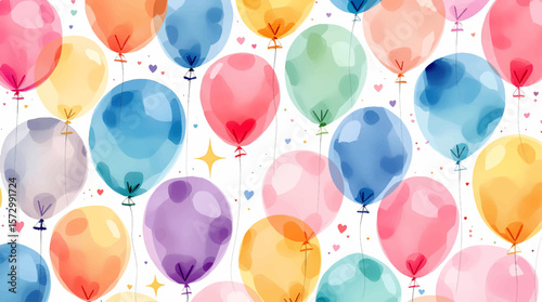 party balloons background