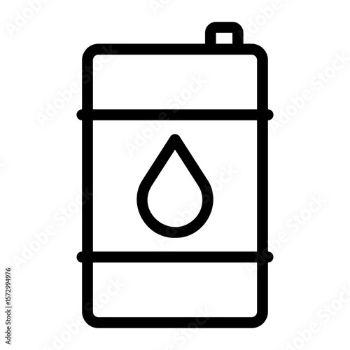 oil barrel line icon