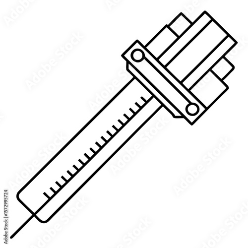 Caliper line art vector