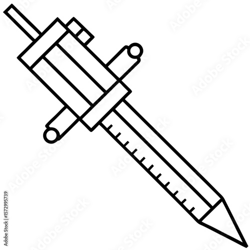 Caliper line art vector