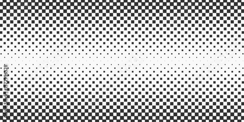 Abstract Vector Halftone Checkered Pattern Geometric Technology Background. Checkered Halftone Texture. Minimal Stylish Dynamic Technology Wallpaper