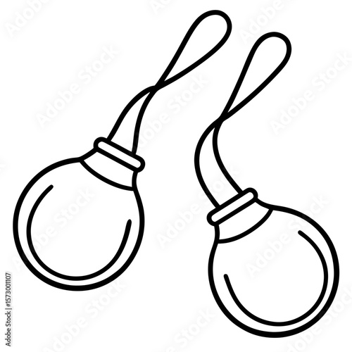 Castanets line art vector