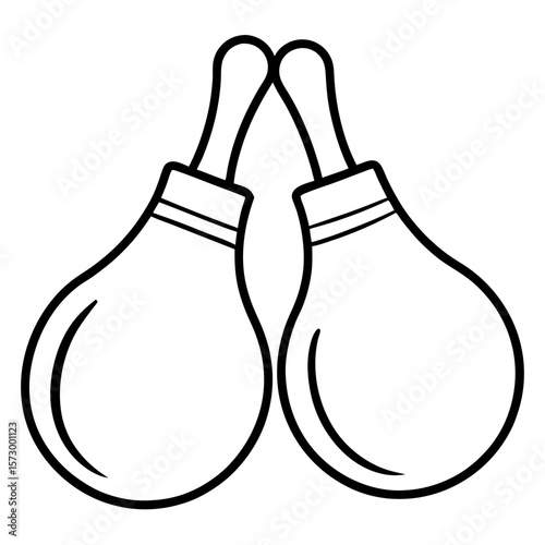 Castanets line art vector
