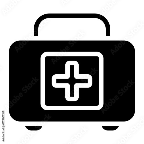 first aid kit glyph icon