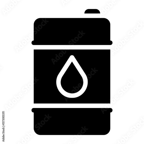 oil barrel glyph icon