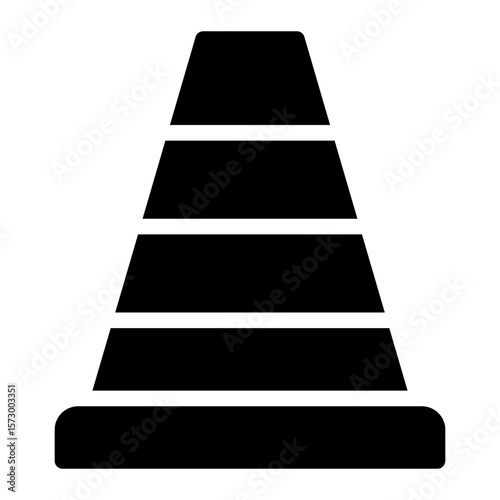 traffic cone glyph icon