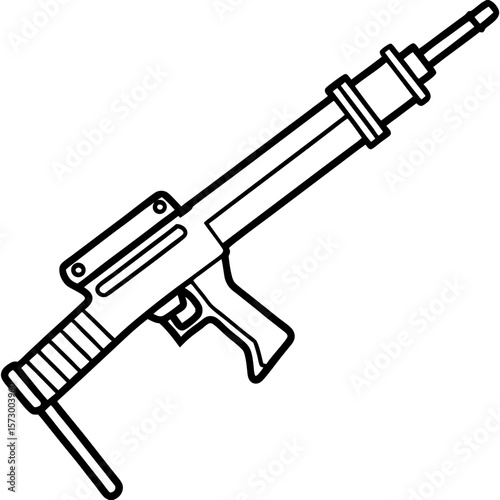 Caulking Gun line art vector