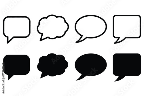 Speech bubble icons chat bubble dialogue box