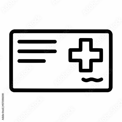 Blank check with medical cross. Unlimited treatment funding