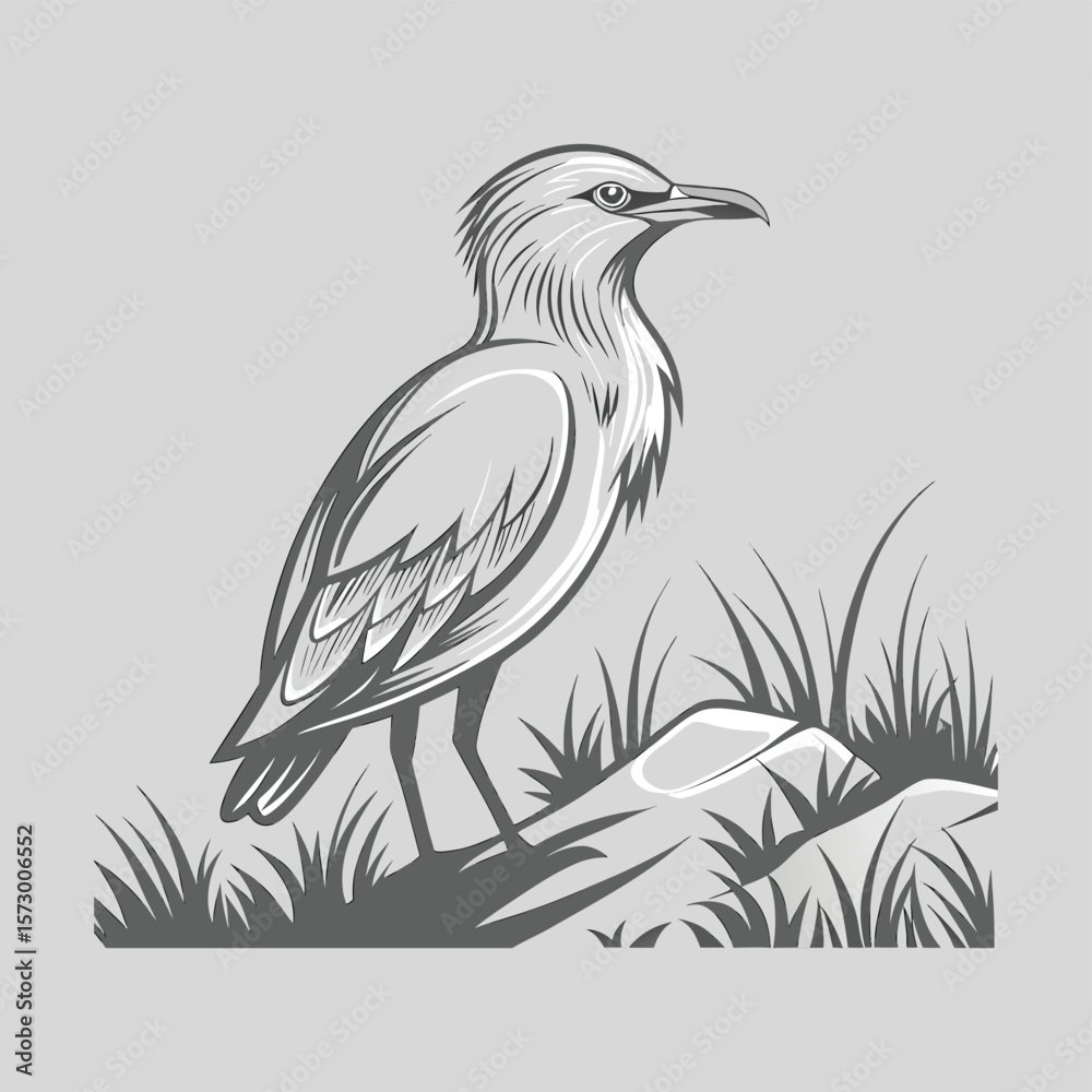 Obraz premium vector drawing of a bird