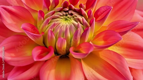Close-up of a beautiful pink dahlia flower blossom in nature