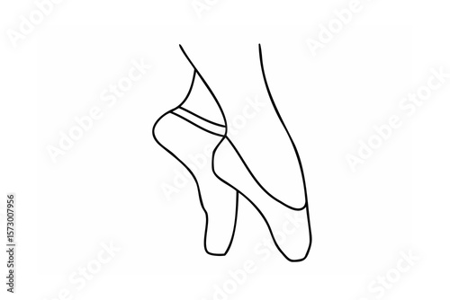 Ballet dancer feet pointe shoes dancing