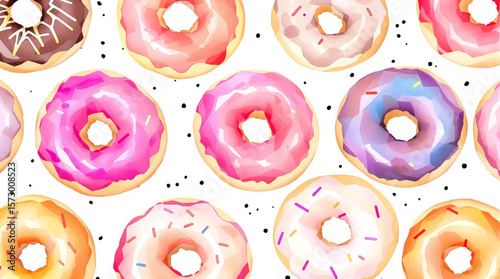 seamless pattern with donuts