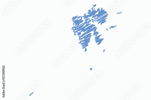 Vector graphic artwork suitable for print and web containing flat detailed map of SVALBARD AND JAN MAYEN