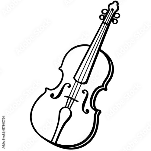 Cello line art vector