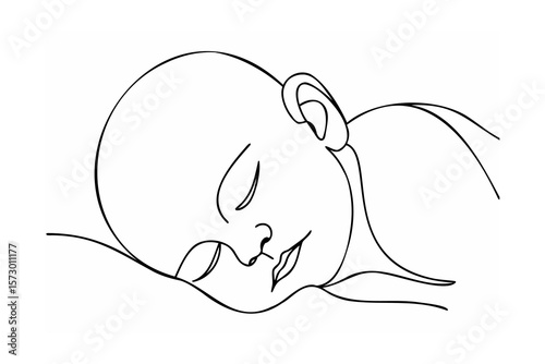 Sleeping baby peaceful repose infant