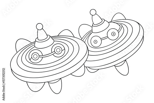 Spinning Tops Whirling in Pollen Breeze