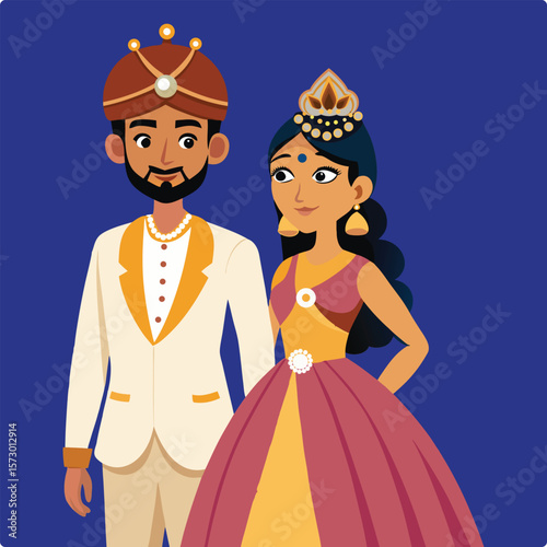 Indian couple in traditional attire traditional clothing
