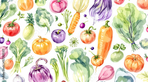seamless pattern with vegetables