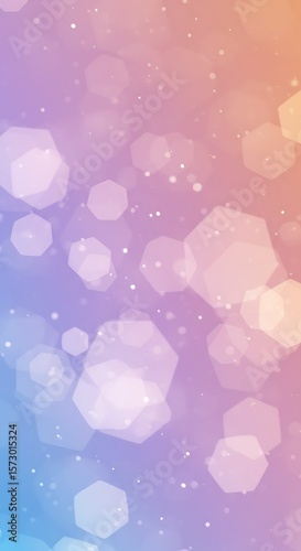 Soft Pastel Hexagon Bokeh Background: Dreamy, Gentle, and Airy Gradient Texture