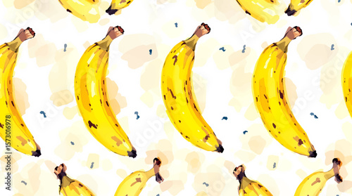 watercolor bananas pattern