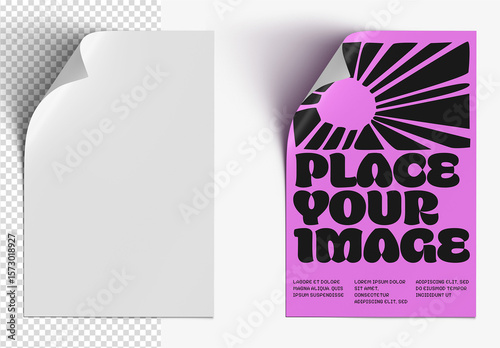Paper Sheet Poster Mockup Isolated
