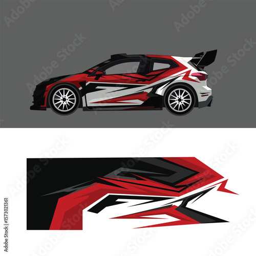 racing car body wrap livery decal design