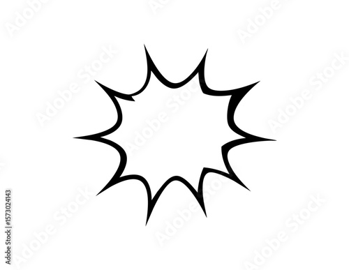 Black and white comic book explosion effect suitable for dynamic graphic design projects that require a vintage and impactful look.