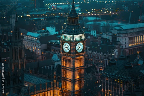 Fototapeta Naklejka Na Ścianę i Meble -  The Big ben at London city architecture cityscape.