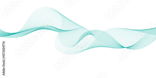 Abstract digital stylized black and grey curved wavy line art element for design white Striped line texture background. Vector illustration.	