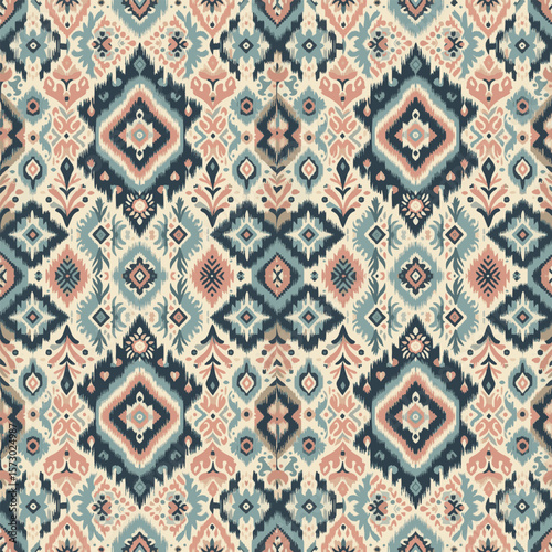 vector seamless pattern for design, fabric, textile, website or printing, pattern, wallpaper with floral ornament