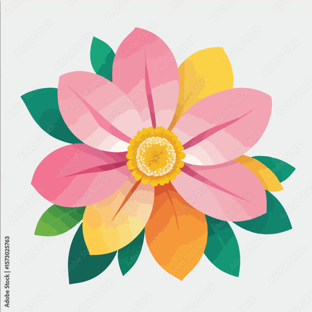 Fototapeta premium Spring Bloom Flower Logo Vector