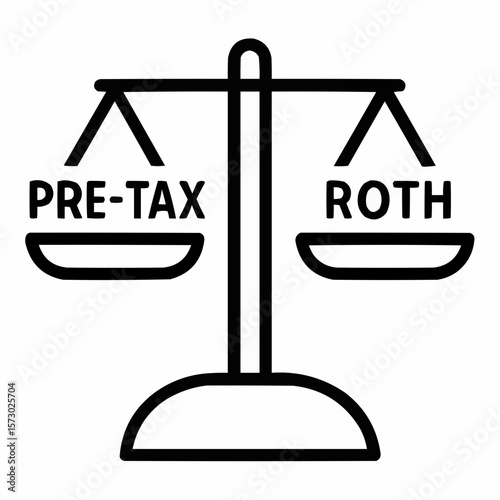 Scale balancing pre-tax and Roth options. Withdrawal strategy