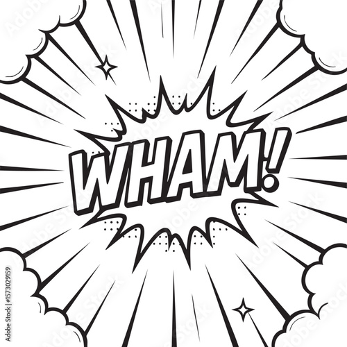 Dynamic Comic Book Smash! Action-Packed Word Art Graphic Design