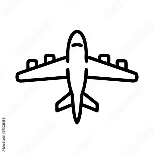 An overhead shot of a jet plane, a symbol of modern air travel and exploration, against a simple background. The minimalist design enhances its iconic shape and captures the essence of flight.