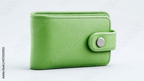 Green Leather Wallet: Minimalist Money Storage
