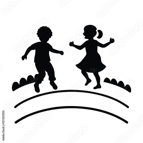 children playing on the beach