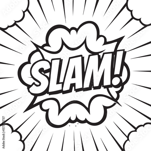 Dynamic Comic Book Smash! Action-Packed Word Art Graphic Design
