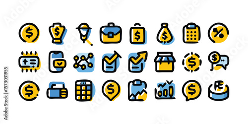 Comprehensive collection of trendy line style icons designed for business and general use featuring a modern aesthetic suitable for various design projects and applications totaling