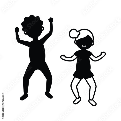 silhouette of a girl dancing