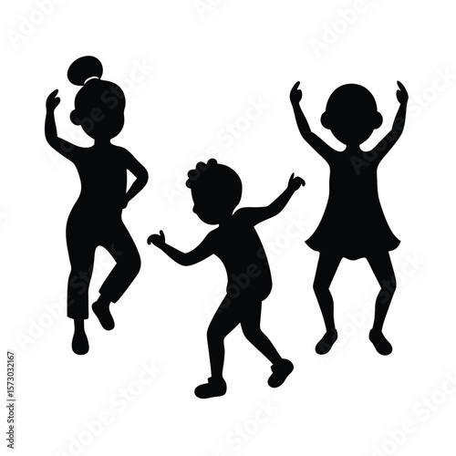 silhouette of a dancing girl