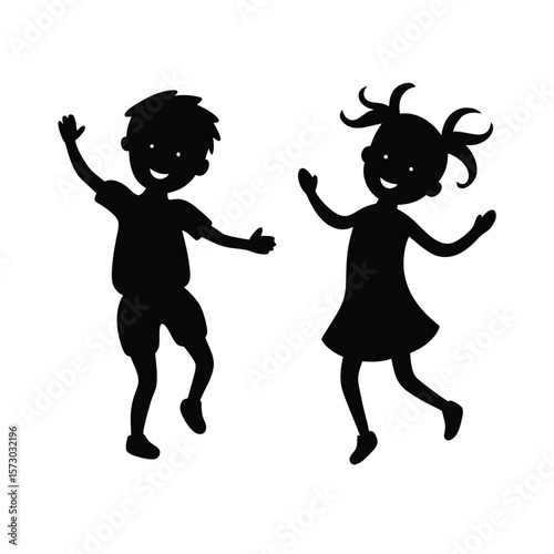 vector illustration of a dancing girl