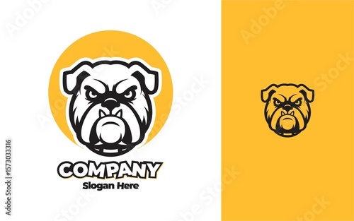 Bulldog Symbol Logo.