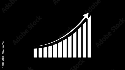 Abstract business graph icon animation background. motion graphic about business infographic graph going up, suitable for business development, business graph showing success and profit concept.