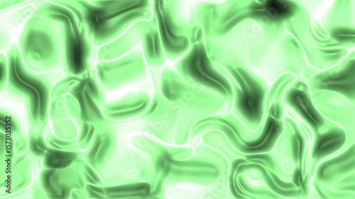 Abstract Green Fluid Simulation with Glowing White Veins Animation Background