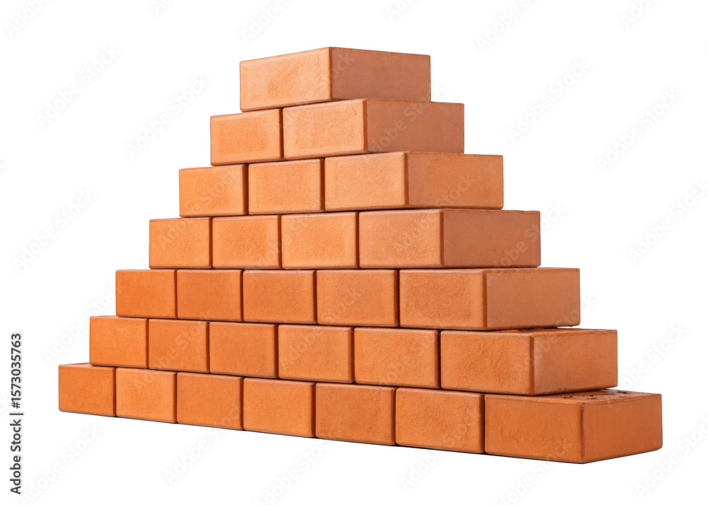 Obraz premium bricks isolated on a transparent background. 